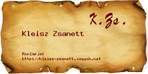 Kleisz Zsanett névjegykártya