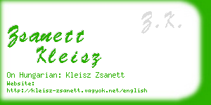 zsanett kleisz business card